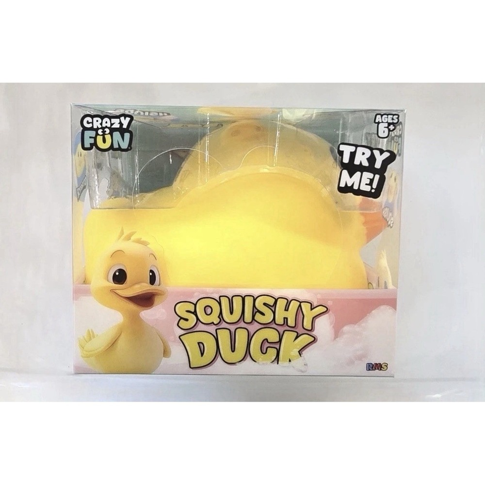 Crazy Fun Squishy Duck Tactile Squeeze Toy Yellow Orange Black Ages 4-11 Years
